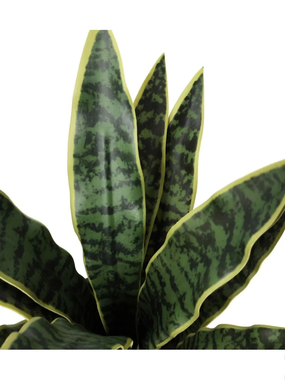 Set of 3 Dark Teal Ribbed Ceramic Planters with Faux Green & Red Plants by CGH